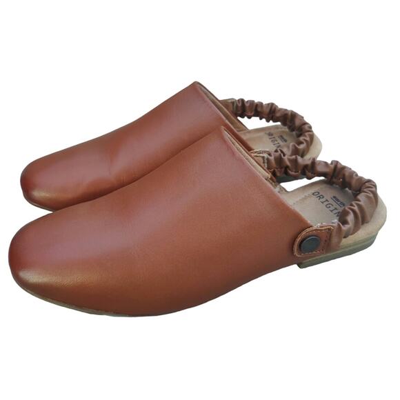 Brown Leather Mules by Earth Origin sz7.5 - Picture 3 of 8